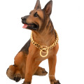 Werksabfall Shipping Gold 14mm Bully Hundezubehör Edelstahl Hunde Hundehundkette Kubaner Ketten Haustierkragen